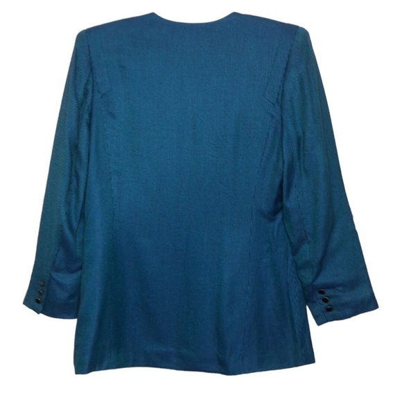 Vintage - ATRIUM COLLECTION - Button Front Blazer Shoulder Pads Pockets Size 10 - Picture 3 of 8